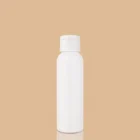 Milky white Boston bottle for cosmetic and pharmaceutical packaging with secure white cap